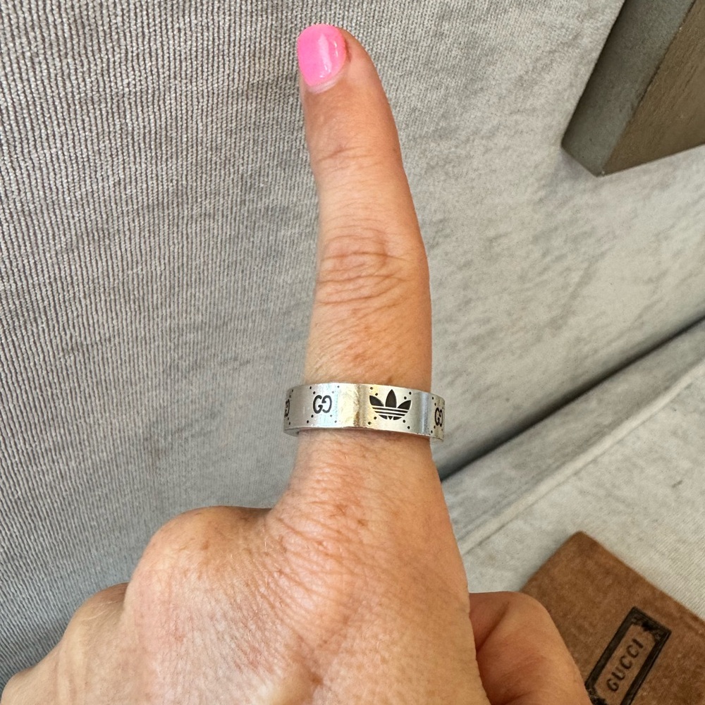 Gucci x Adidas Silver Ring size 20 US 9 - Picture 5 of 7